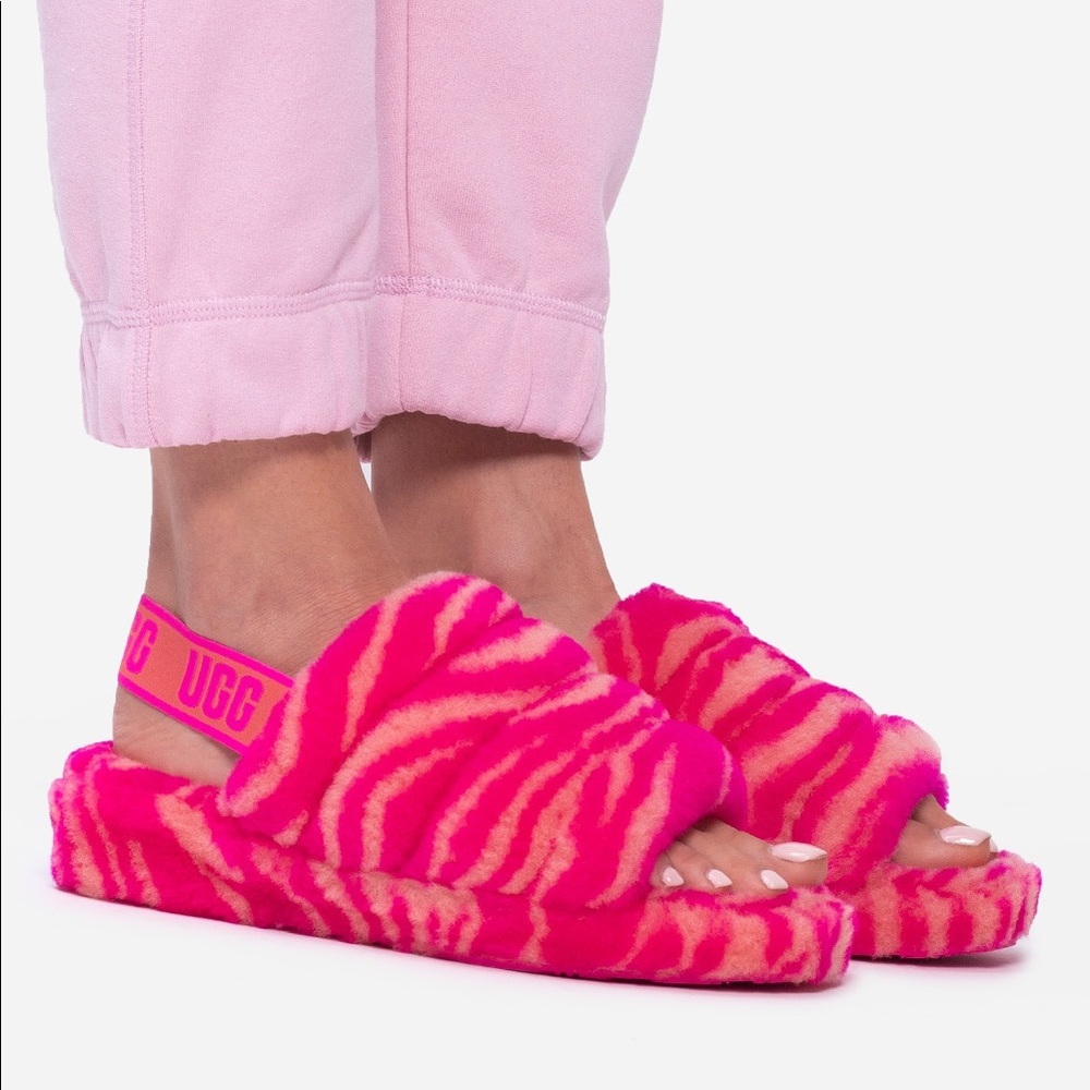 UGG Fluff Yeah Slide Zebra - Picture 5 of 11